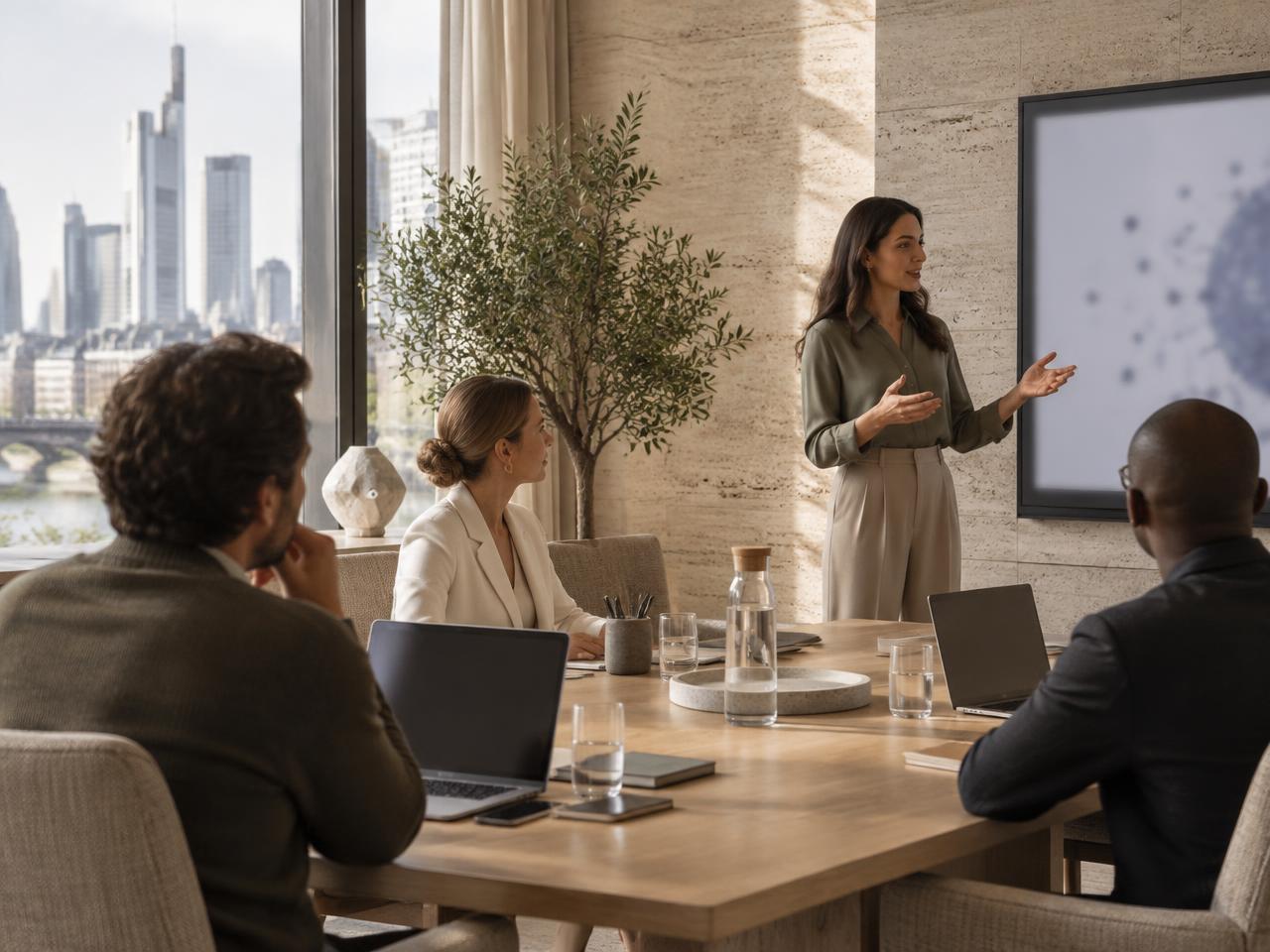 AI training in a bright meeting room in Frankfurt